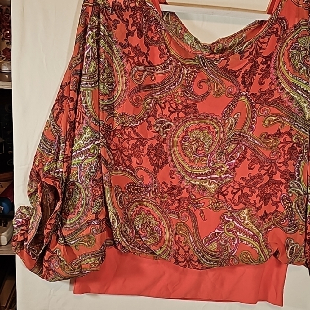 JOSEPH RIBKOFF kimono Style Bolloon sleeve Top - Picture 3 of 5
